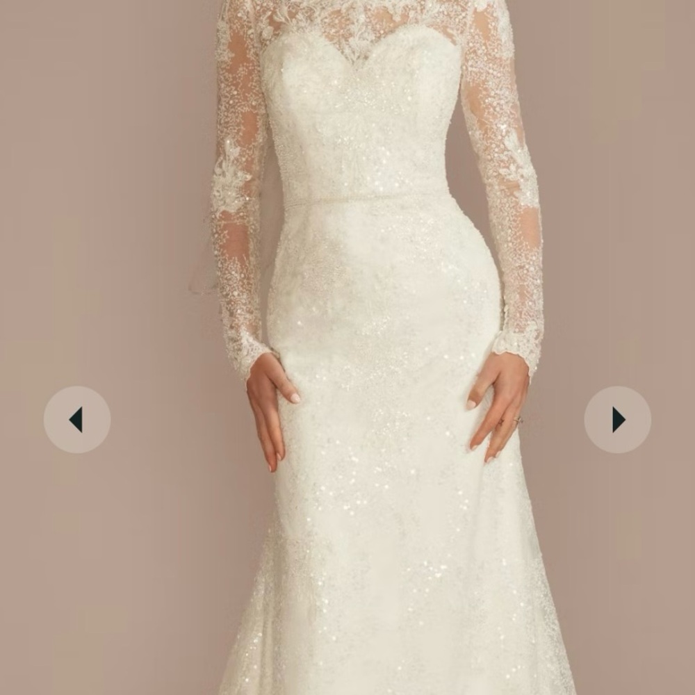 Oleg Cassini Ivory Lace Bridal Gown